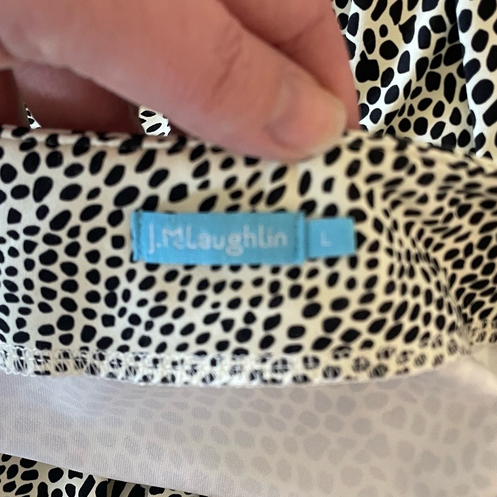 J. McLaughlin Catalina Cloth Ruched Side Animal Print Dress - Large - Picture 3 of 4